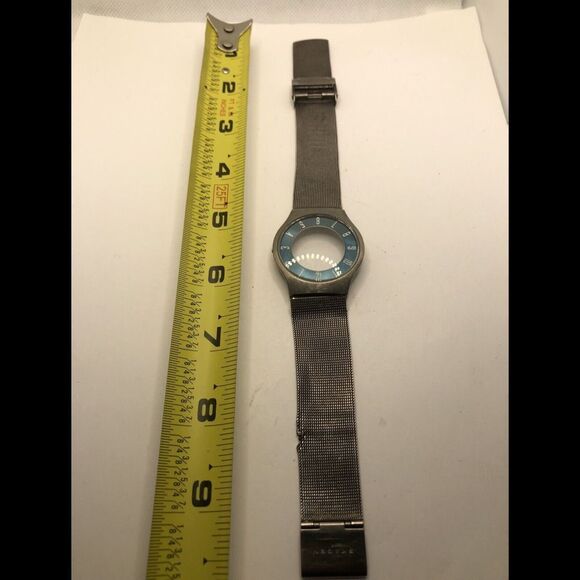 Skagen Watch Parts Band 20mm W/Clasp Case 38mm Crystal Silver Tone PY239 - Picture 1 of 12